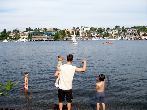 The Finlon Family comes to Gasworks Park to watch G-Pa Mark Race